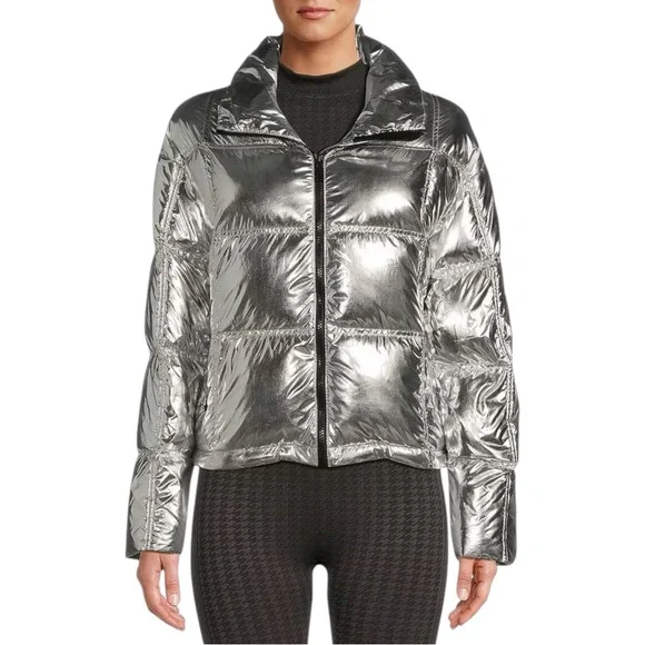 NWT Antonio Melani Stand Collar Front Zip Ski Puffer Jacket Size XS - Picture 1 of 8